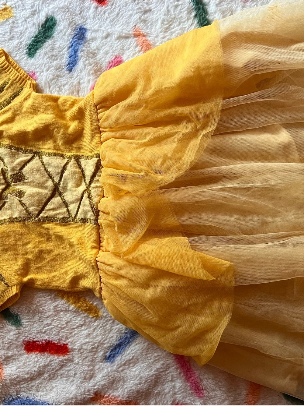 Disney Yellow Tulle Princess Dress for Kids